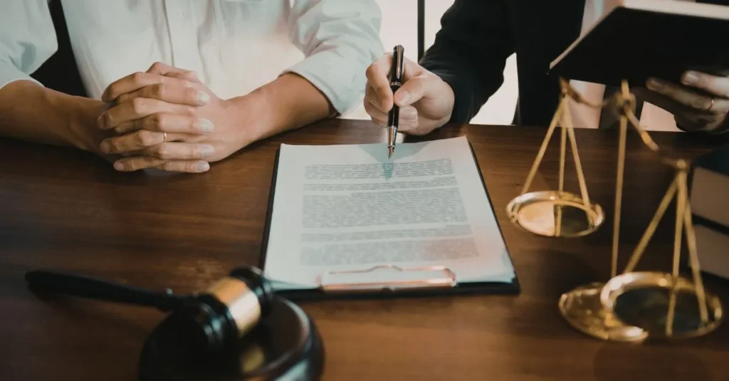 Signing of a legal document related to rental compliance, providing legal certainty for property owners