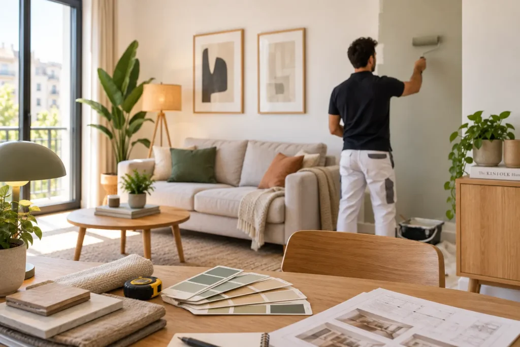 Repara roces, manchas y pequeños desperfectos en paredes y acabados para renovar el aspecto del apartamento y mantenerlo en buenas condiciones.