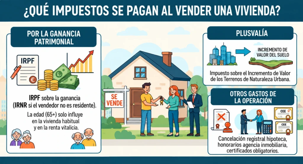 los impuestos que implican vender una vivienda