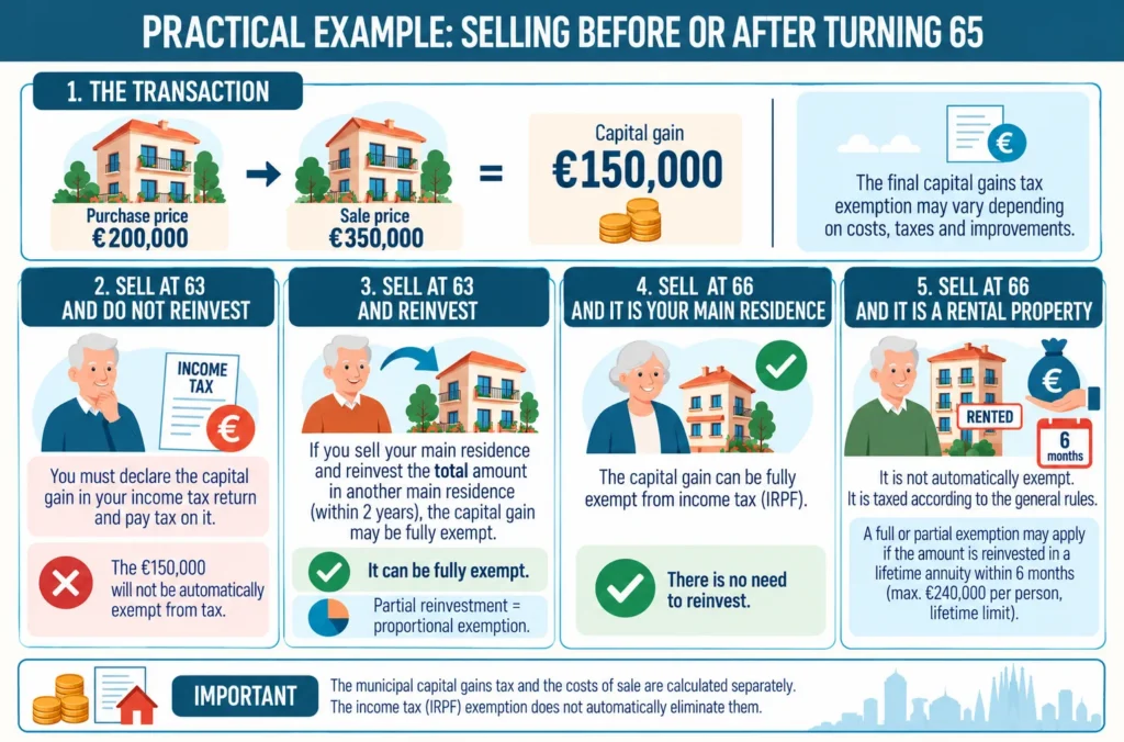 Practical examples selling a property