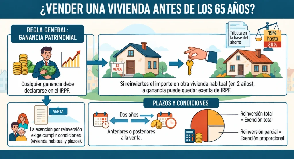 saber si vender antes de los 65 años de edad