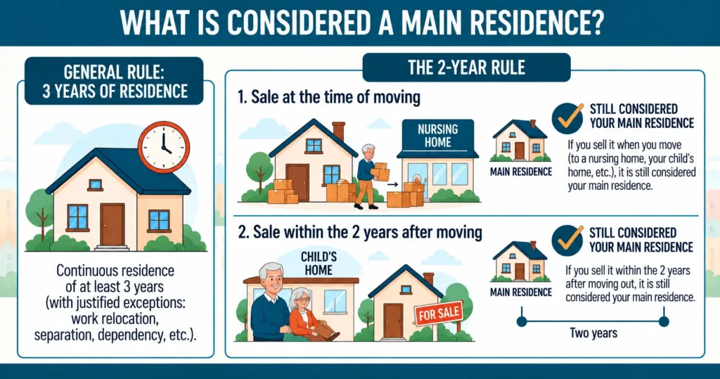 What is considered a main residence